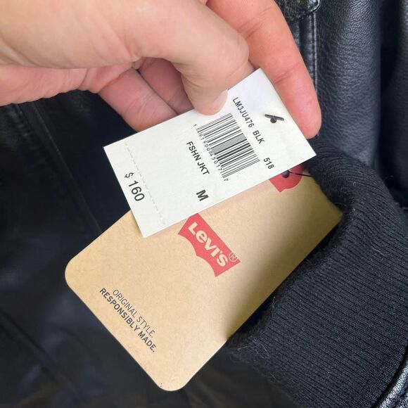 Levi's Mens Aviator Bomber Jacket Size M - Picture 6 of 8